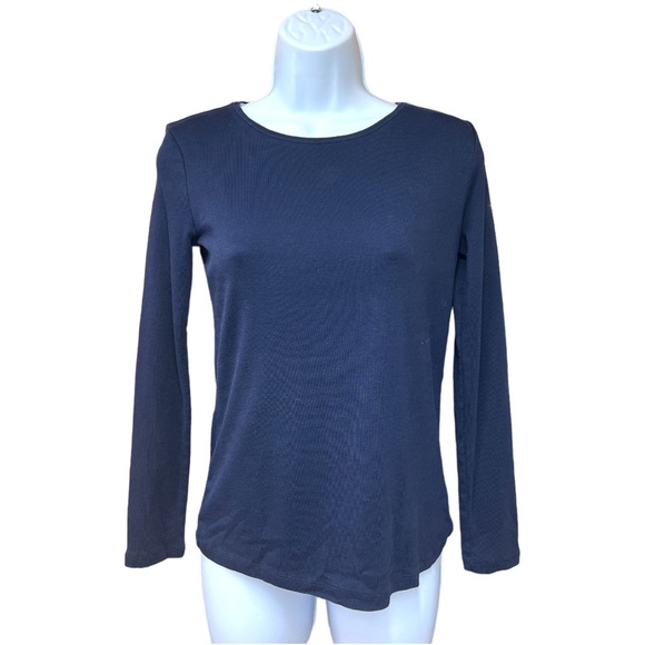 SzP The Talbots Tee Long Sleeve Blue Top - Picture 2 of 5